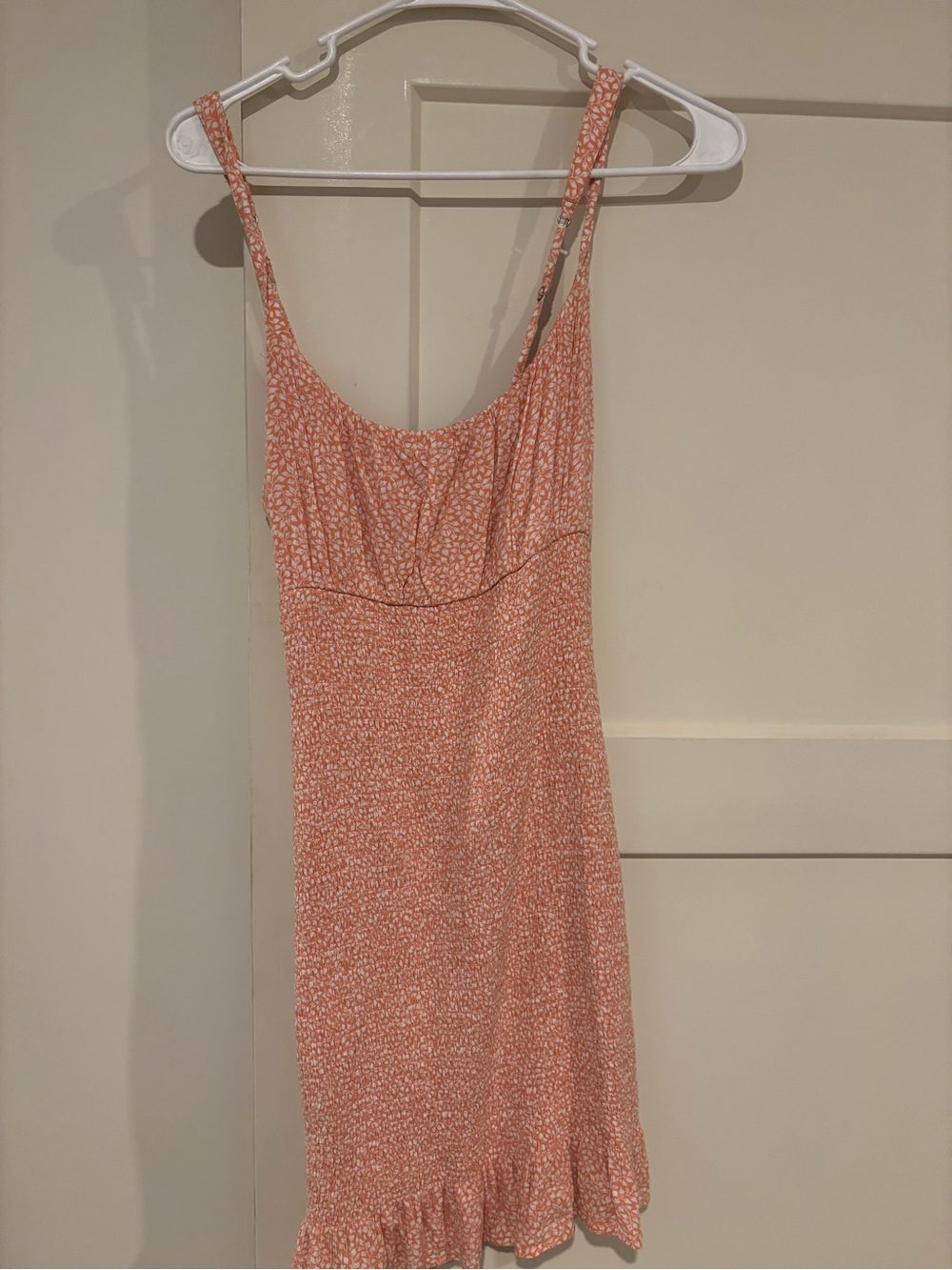 Abercrombie & Fitch Coral and White Printed Summer Top